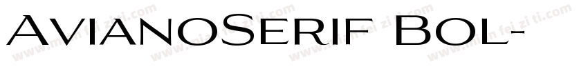 AvianoSerif Bol字体转换